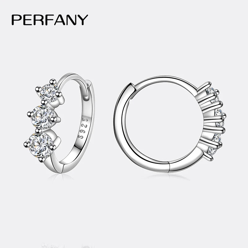 PERFANY 0.72CT All Moissanite Earrings for Women S925 Pure Silver Laboratory Diamond Temperament Fashionable Wedding Jewelry - Madeinsea©