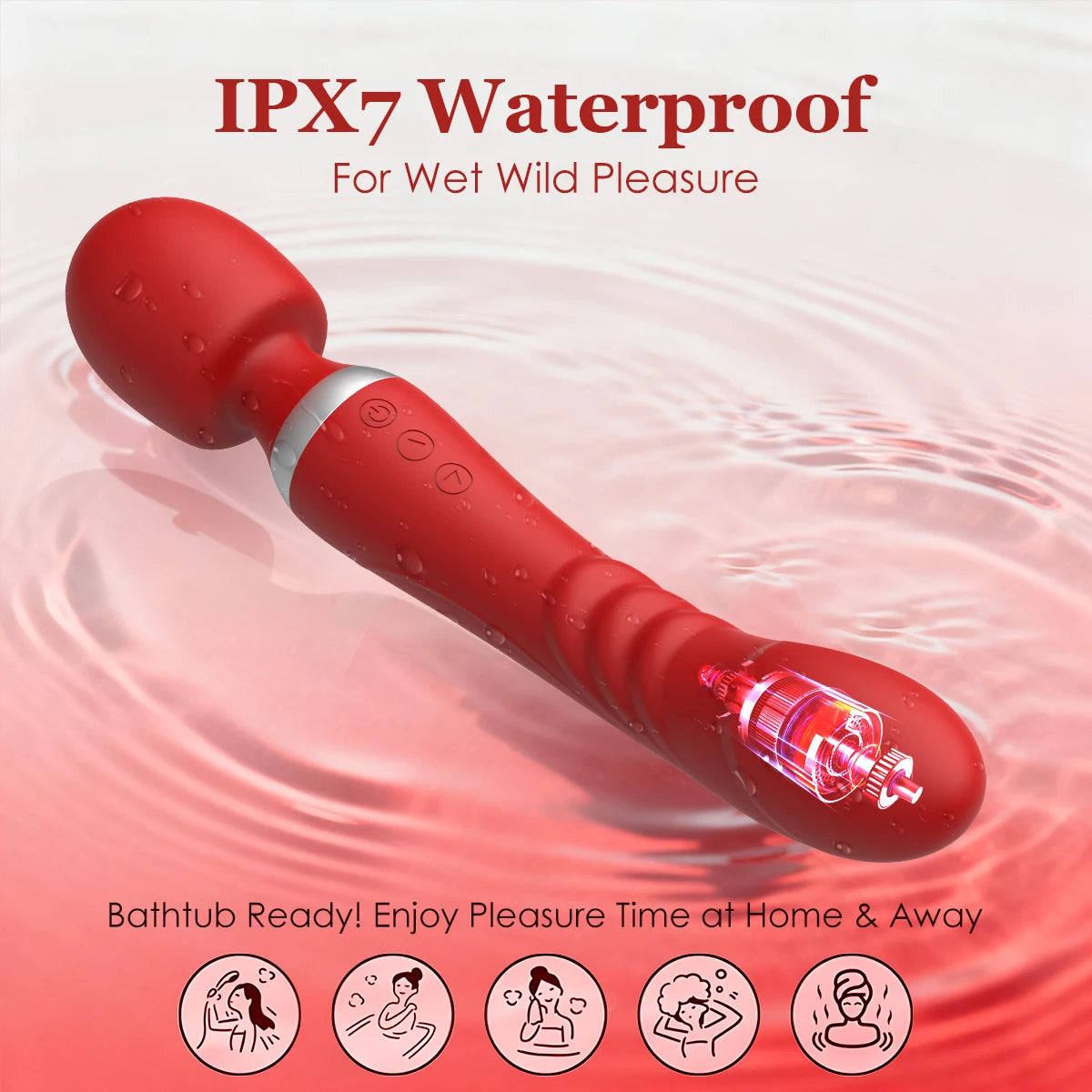 2 IN 1 Powerful AV Vibrator Dildos Wand for Women 10 Modes Clitoris Stimulator G Spot Vagina Massager Adult Sex Toys for Woman