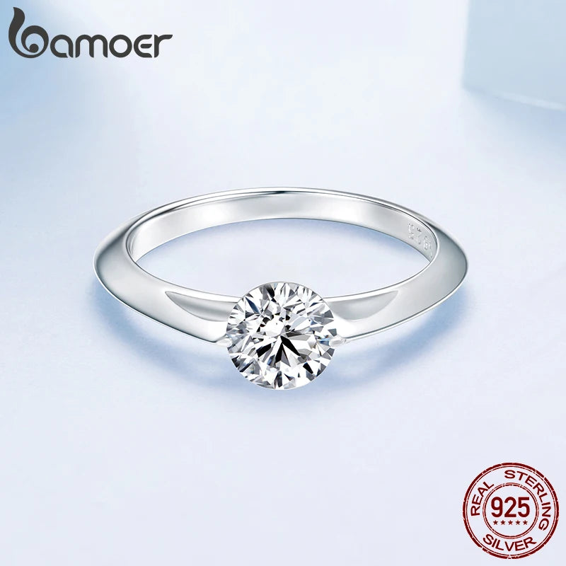 BAMOER 925 Sterling Silber Drehring Statement-Ring Stressabbau Spinner-Bandring für Damen Freundin Verlobung Besonderes Geschenk