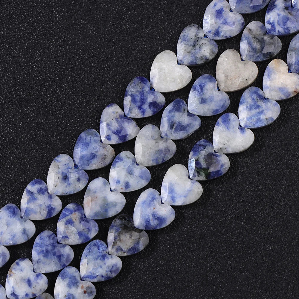 8MM Heart Love Shape Stone Bead Natural Faceted Amethyst Tiger Eye Loose Spacer Beads For DIY Bracelet Neckalce Earring Supplies