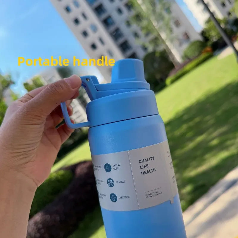 TYESO Insulated Water Bottle Stainless Steel Vacuum Flask for Outdoor Sports Gym Travel Hot/Cold Retention Leak-Proof Portable