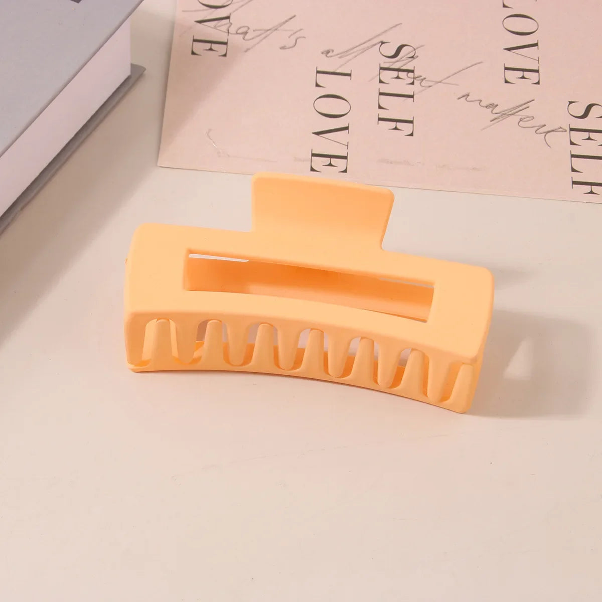 10.5CM Solid Hair Claw Elegant Hairpins Barrette Crab Hair Clips For Women Girls Korean Square Headwear Simple Hair Accessories