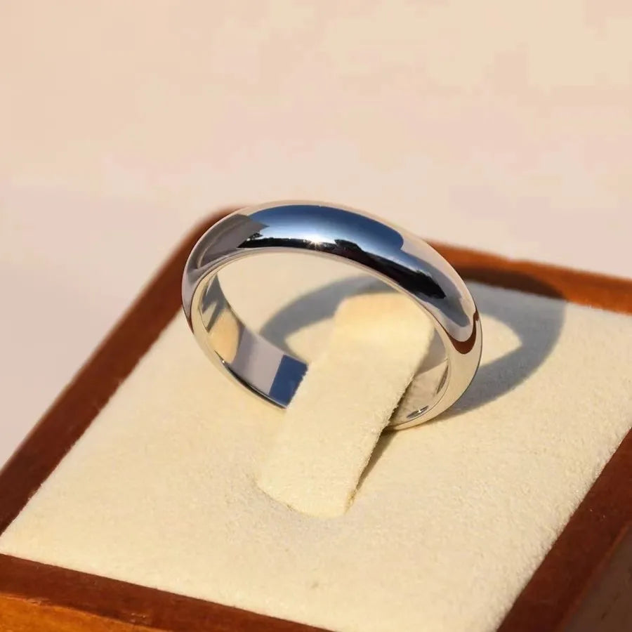 Buyee 925 Sterling Silber Paar Ring Sets Leichte Einfache Große Größe Ring für Frau Mann Klassische Mode Hochzeit Edlen Schmuck Kreis