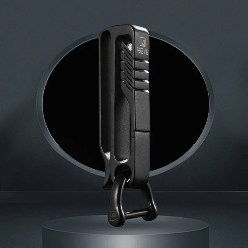 Baked Black Titanium Keychains Men Luxury Belt Car Key Chain Durable EDC Waist Hanging for Key Ring Holder Keychain Best Gifts