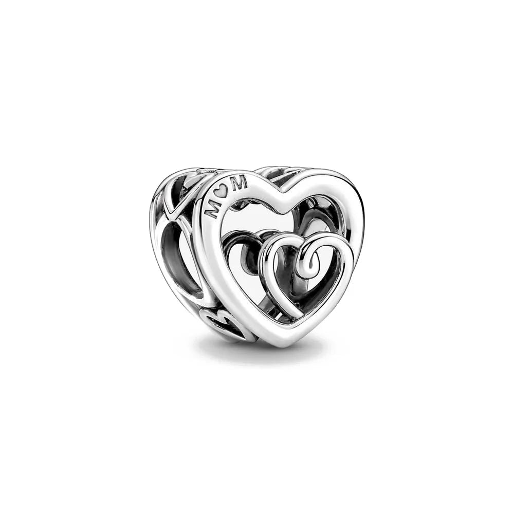 2025 Europe NEW 925 Sterling Silver Family Charm Dangle Pendant Bead Fit Women Original Bracelet Jewelry For Gift Mom Brother