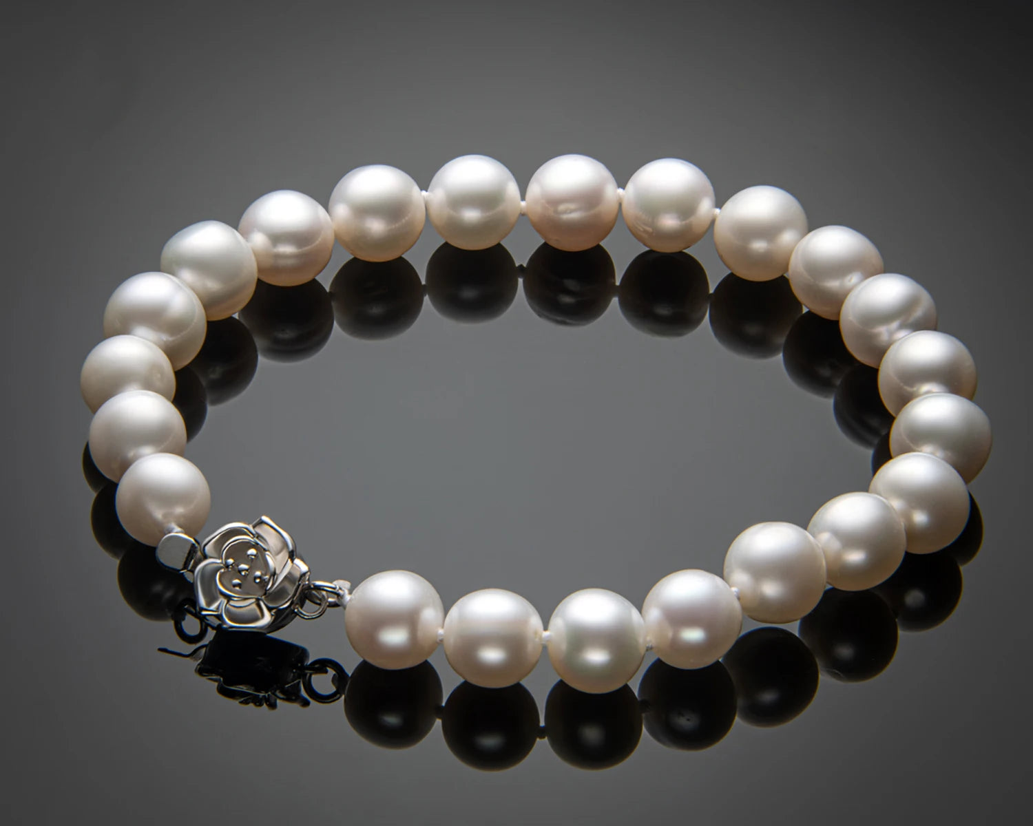 8-9mm freshwater pearl rose buckle bracelet for women 925 sterling silver length 19cm Luxury Fine Jewelry For Women Anniversary