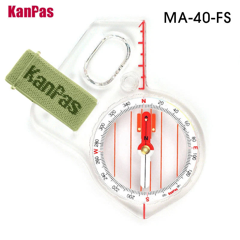 KANPAS Basic and Beginner's Orienteering thumb compass, Orienteering Primary Compass, MA-40-FS, Durable Sport Compass