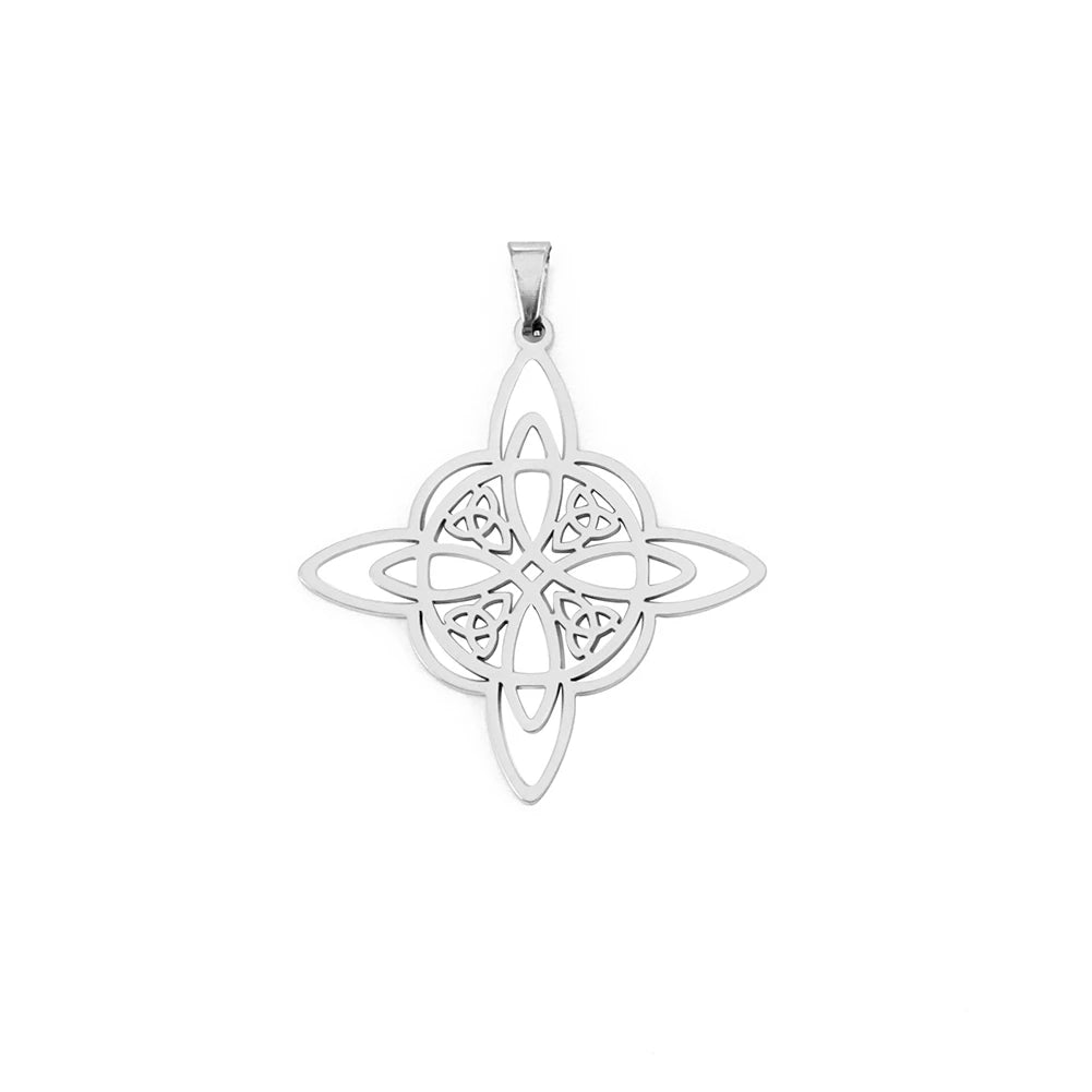 Dreamtimes Stainless Steel Witch Knot Charm Irish Celtic Pendant DIY Handmade Bracelet Necklace Jewelry Gift