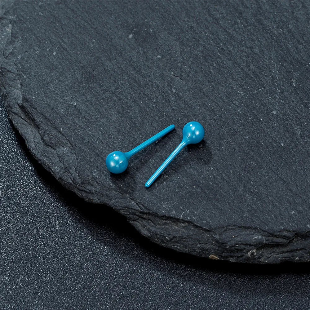 MKENDN 4MM Hypoallergenic Bioceramic Earrings for Healing Piercings Medical Grade Studs Ear Posts Anti-Allergy Ear Jewelry