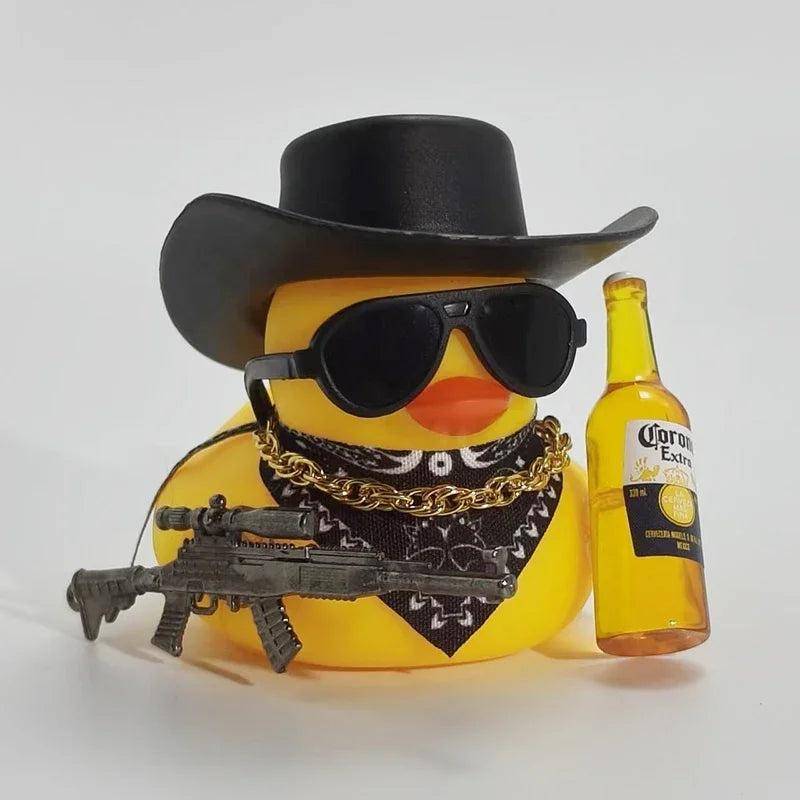 Cowboy Rubber Duck Car Ornament for Jeep Duck Car Dashboard Decorations Quirky Rubber Duck Car Accessories Funny Office Gifts - Madeinsea©
