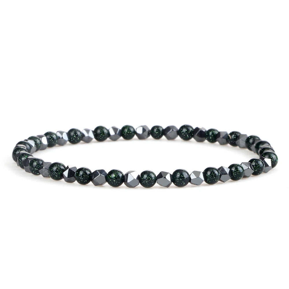 Herren-Armband mit unregelmäßigen Hämatitperlen, Damen-Armband mit 4, 6 oder 8 mm großen, natürlichen Lava-Tigeraugenperlen, modischer Freundschaftsschmuck