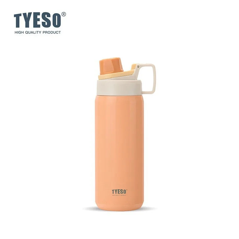 TYESO Insulated Water Bottle Stainless Steel Capacity Portable Tumbler for Outdoor Sports Fitness Travel Leakproof Ice Cold Cup
