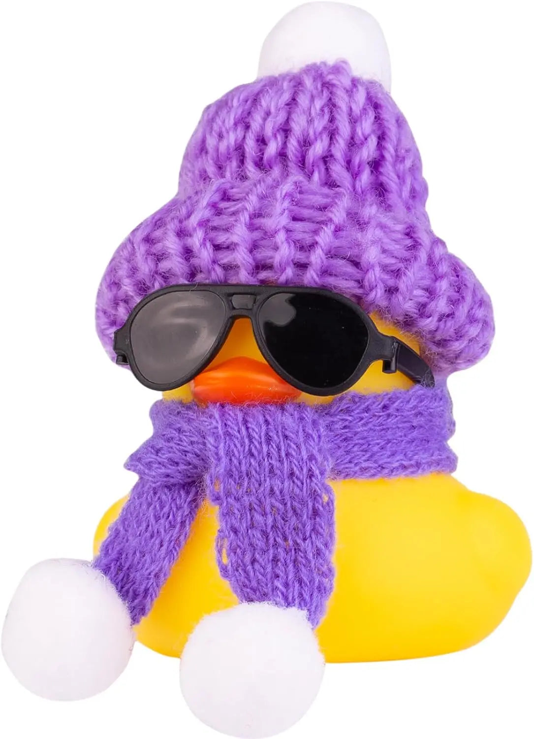 Rubber Duck Car Ornaments Winter Duck Car Dashboard Decorations for Christmas Decor and Home Decorations with Mini Hat Scarf