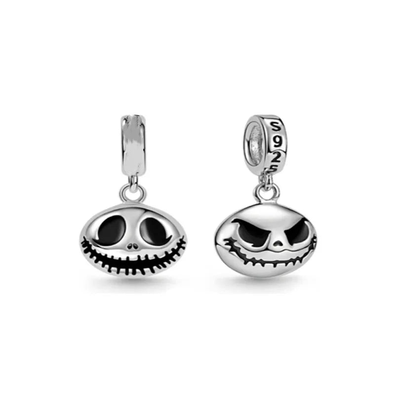 Miniso Gruseliges Skelett-Geister-Serie 925 Sterling Silber Charm Halloween Hut Perle Passend für Damen Original Schmuck Geschenk