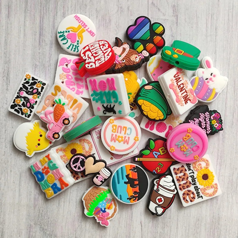 20 stücke Ostern Silikon Perlen Cartoon BPA FREI Food Grade Silikon DIY Schnuller Kette Perlen Baby Zahnen Spielzeug Schmuck Zubehör