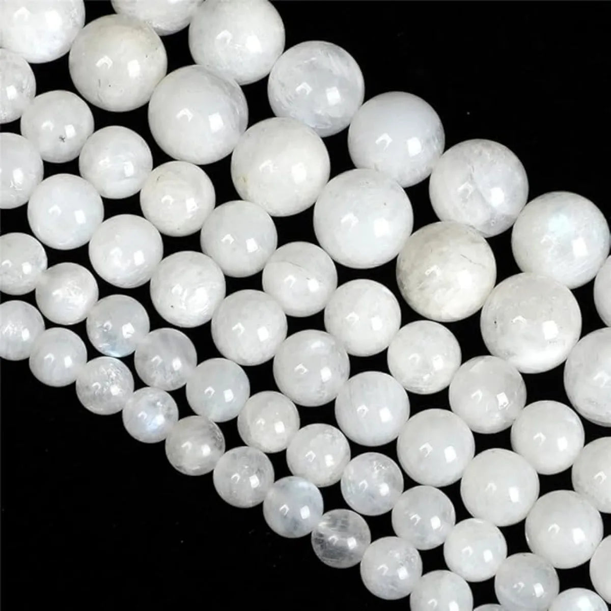 Genuine Natural Selenite Stone Near-round Semi-precious Loose Beads for Bracelet Necklace Diy Jewelry Making Accessories