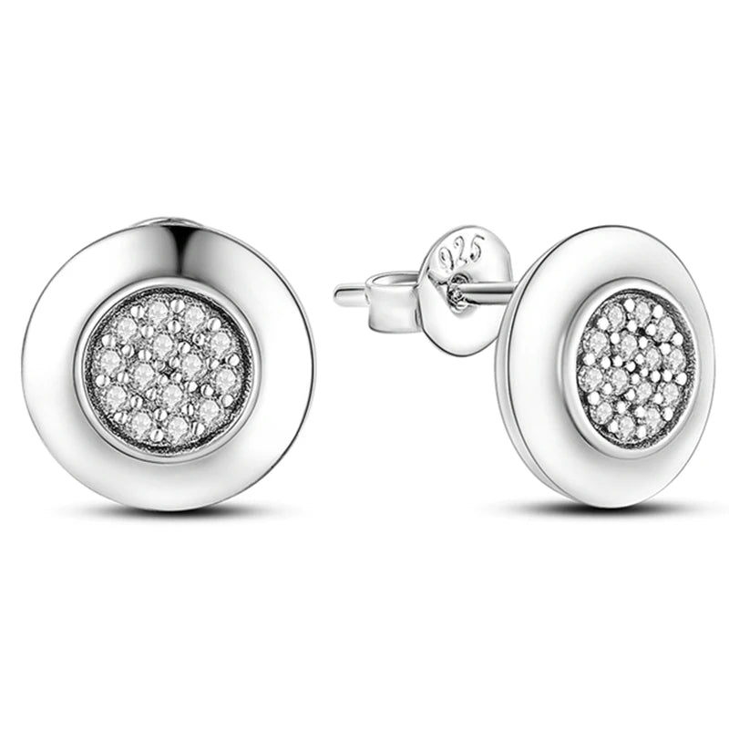 Earrings 925 Sterling Silver Stud Earrings Unicorn Star Zircon Stud Hoop Earrings For Women Girls Lovely Fashion Jewelry Gift