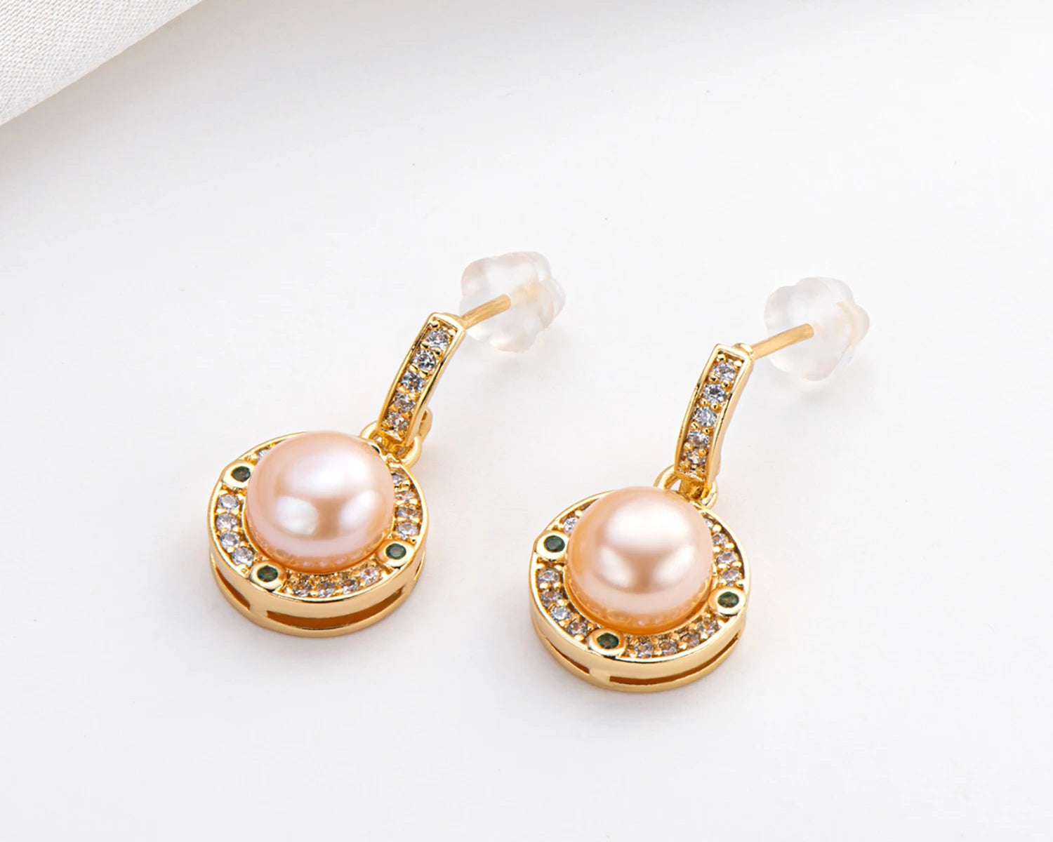 OXTAO 7-7.5Mm Fashion And Elegant Freshwater Pearl Earrings Hanging 14K Gold Filled Earrings Wedding Dinner Jewelry For Women
