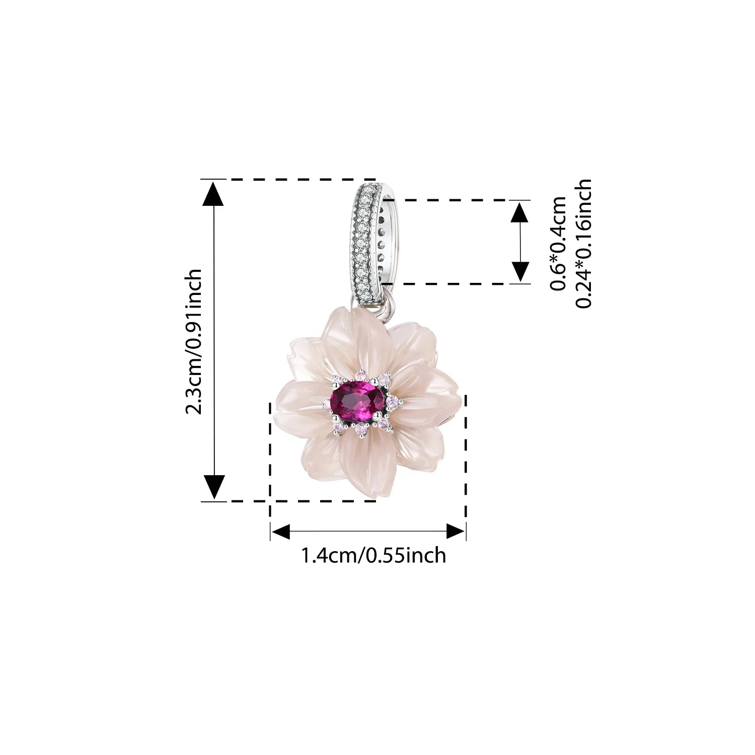 BISAER 925 Sterling Silver Butterfly Charm Eternal Flower Pendant Sun Silicone Spacer Beads for Women DIY Bracelet Fine Jewelry