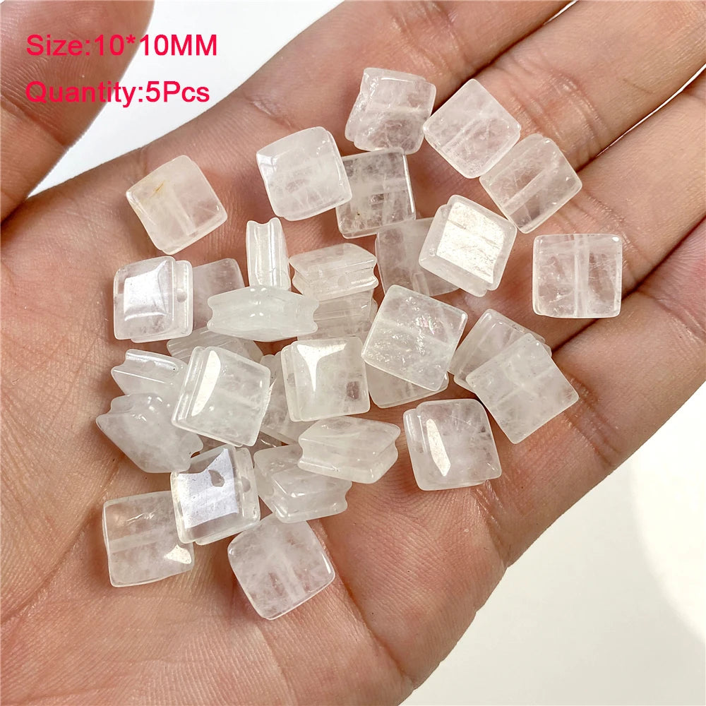 Wholesale Natural Stone Clear Quartz Crystals Beads Faceted Smooth Irregular Loose Bead For Jewelry Making Charm Accessories DIY
