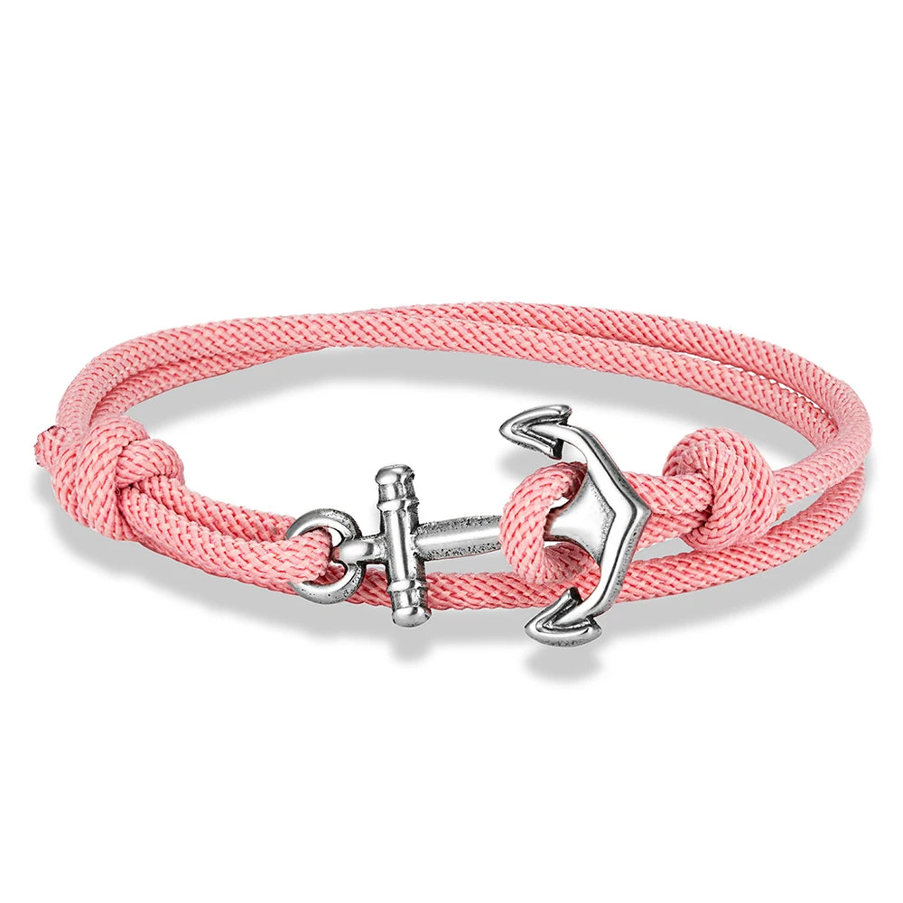 MKENDN Nautical Style Men Anchor Bracelet Handmade Adjustable Surfering Rope Braslet Unfading 3mm Thin String Braclet Homme