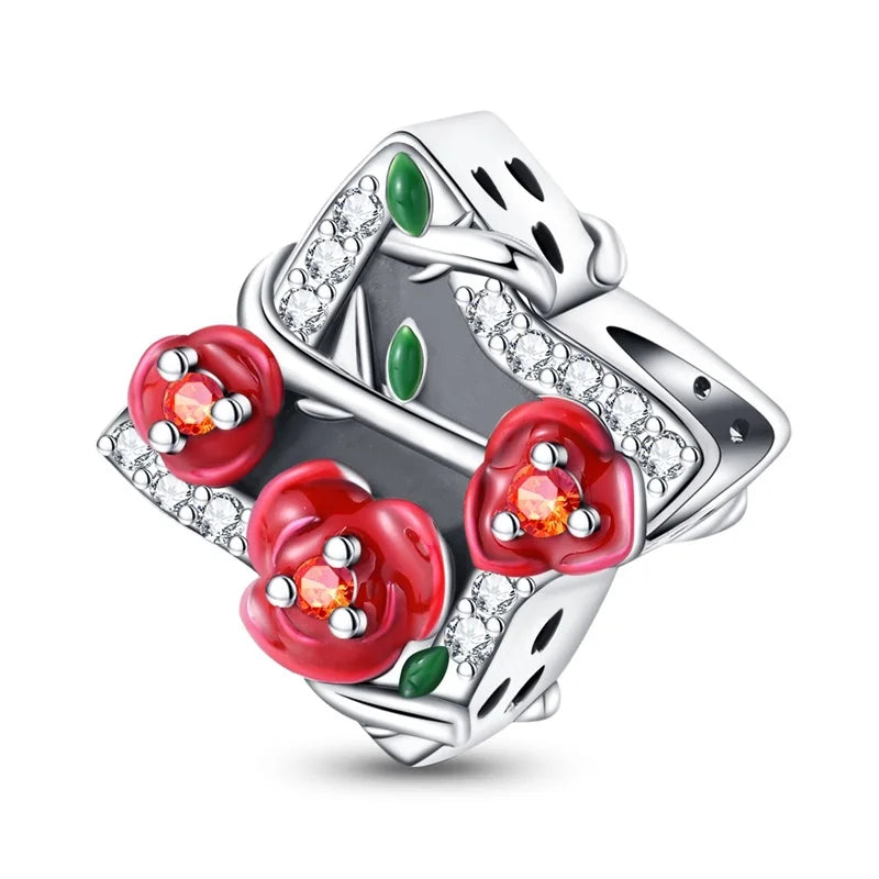 2025 New 925 Silver Rose Romantic Butterfly Skull Charms Beads Fit 3mm Original Bracelet DIY Jewelry Valentine's Day Gift