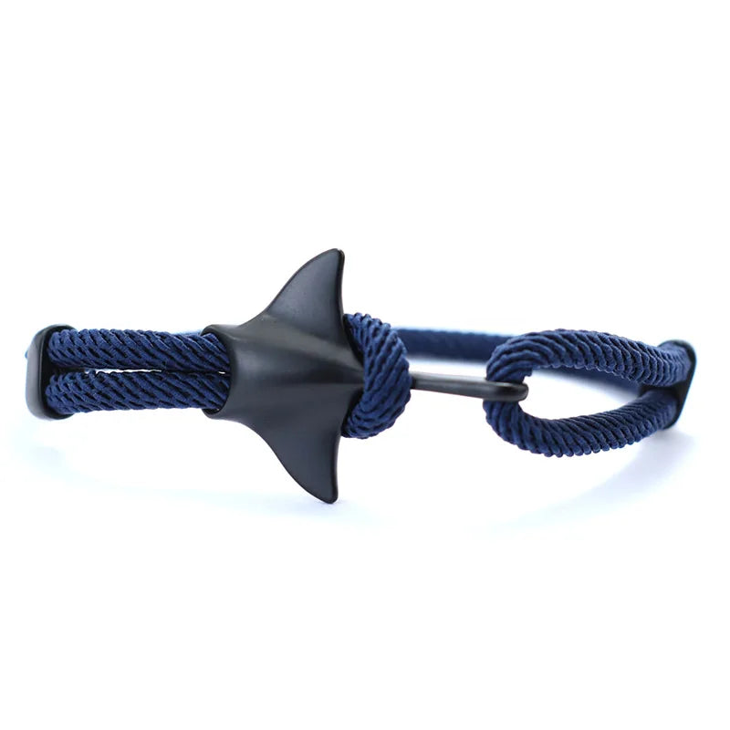 Men Devilfish Bracelet Adjustable Marine Animal Hand Rope Beach Surf Long Rope Manta Braclet Wristlet Jewelry Pulseira
