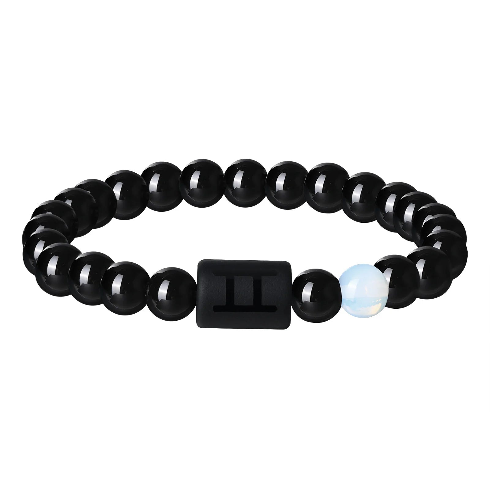 Vnox 12 Zodiac Charms Bracelets Gift for Men Dad,Both Sided Constellation Birthmonth Beaded Bracelet Wristband,Father's Day Gift