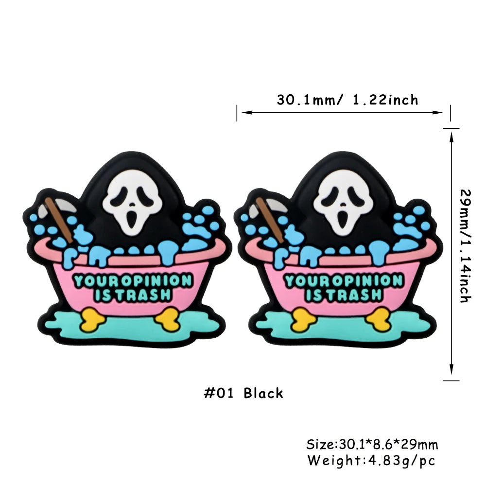 Sunrony 5Pcs New Cartoon Figure Focal Silicone Beads DIY Necklace Bracelet Keychain Handwork Accessories For Jewelry Making