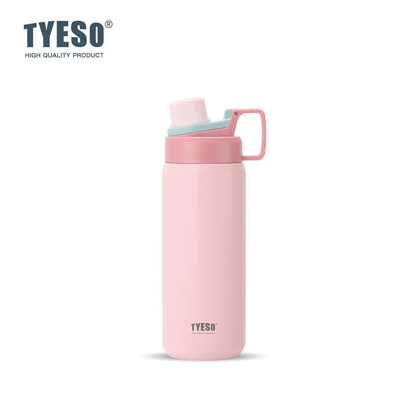 TYESO Insulated Water Bottle Stainless Steel Capacity Portable Tumbler for Outdoor Sports Fitness Travel Leakproof Ice Cold Cup