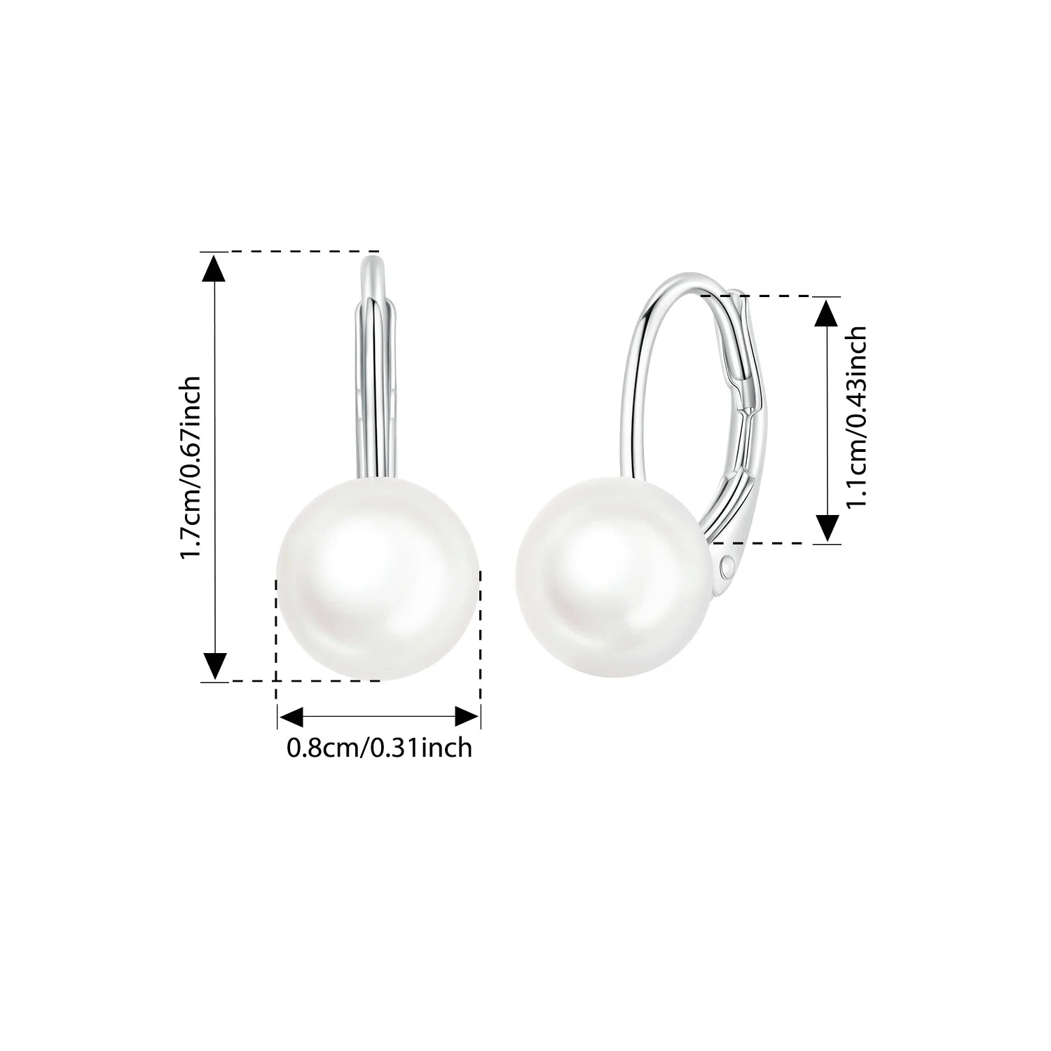 Bamoer Süßwasserperlen-Creolen, Statement-Ohrringe mit Klappverschluss, Huggies-Ohrringe für elegante Damen, 925er Sterlingsilber, feiner Schmuck