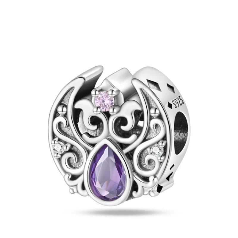 Classic 925 Sterling Silver Pink Retro Heart Shape Lotus Angel Butterfly Charms Beads Fit 3mm Original Bracelets DIY Jewelry