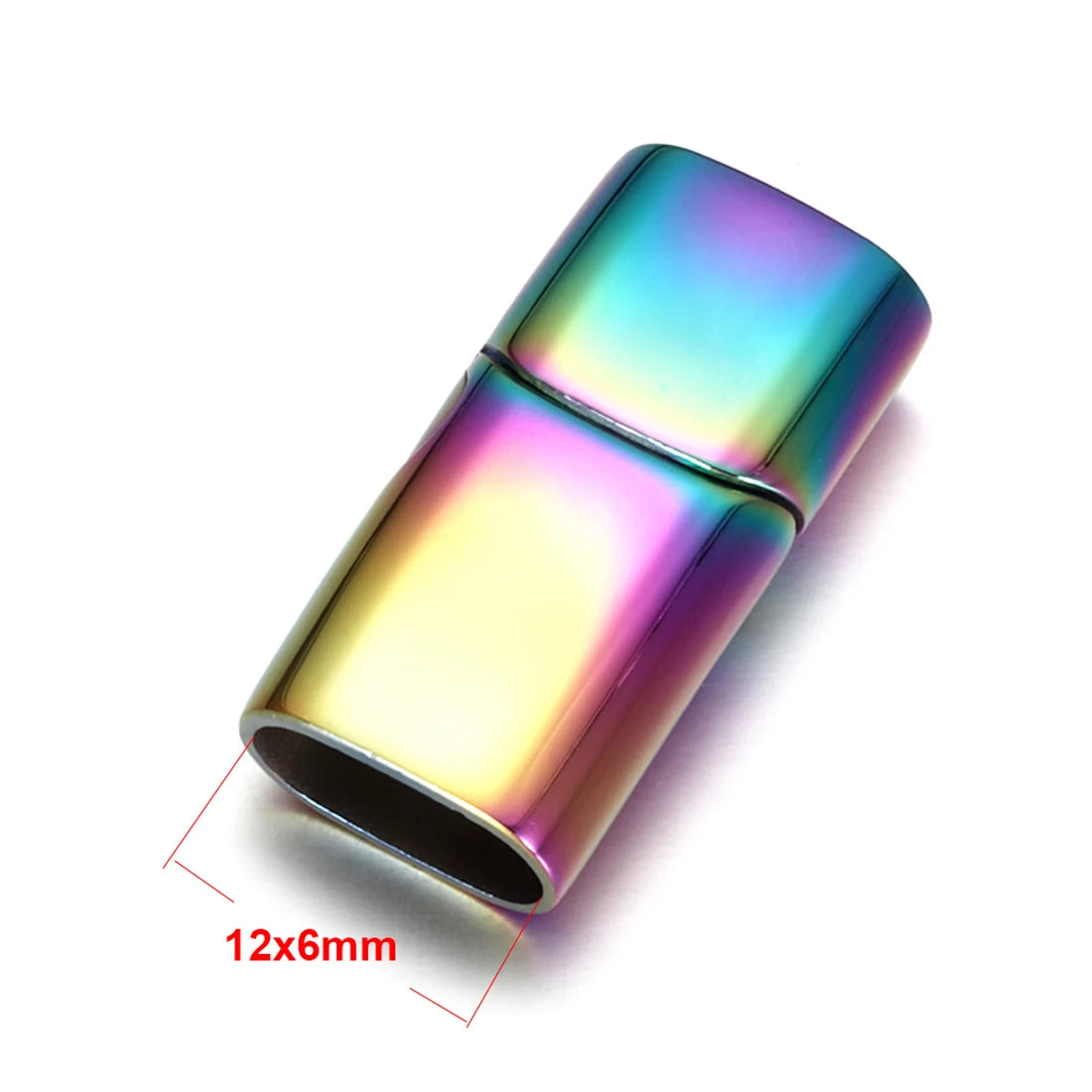 Stainless Steel Magnetic Clasp 12*6mm Hole Bracelet Magnet Clasp DIY Accessories Leather Jewelry Making Finding Supplies