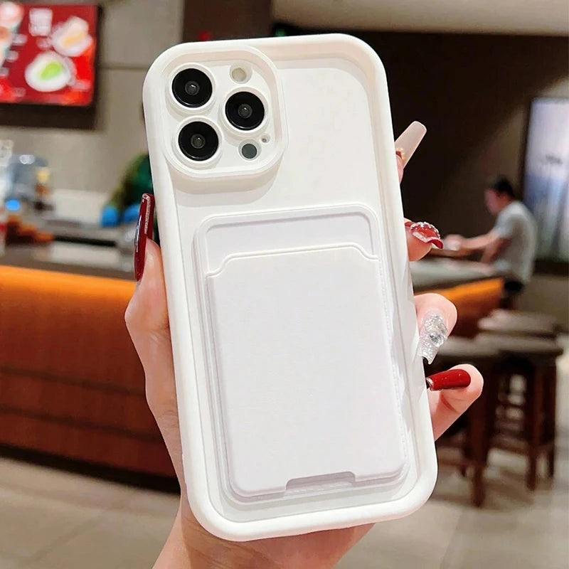 Card Slot Bag Holder Phone Case for Xiaomi 14T 13T 12T Pro Case 14 13 12 11Lite 5G Poco X6 X5 X3 F5 F6 M6 Pro 4G Silicone Cover