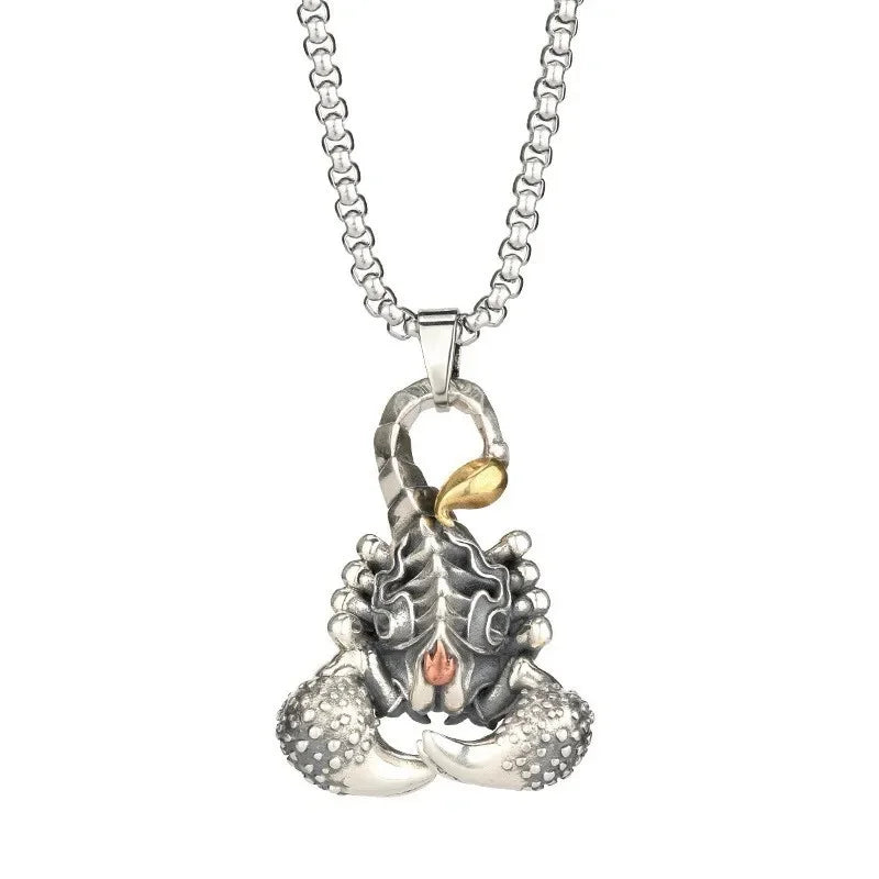 Men's Titanium Steel Hip Hop Punk Trendy Necklace Stainless Steel Sweater Chain Sweatshirt Chain Wholesale Cross-Border