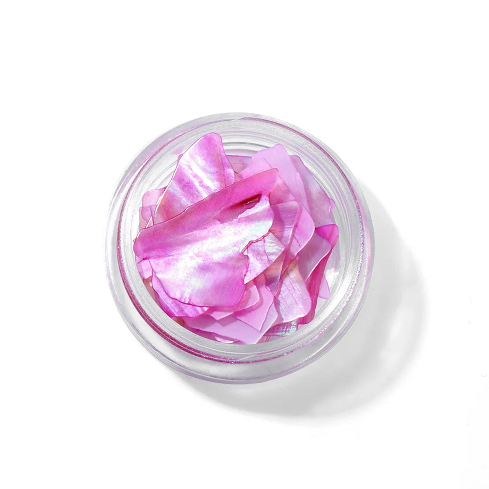 Unregelmäßige Abalone-Fragmente, Splitter, Kiesel, Muschelglitzerflocken für Nagelkunstdekoration, DIY-Charm-Maniküre-Accessoires