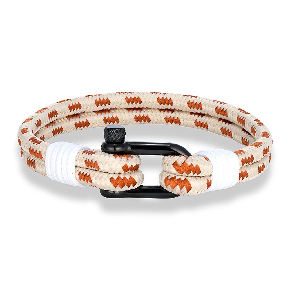 MKENDN High Quality Nylon Bracelet for Men Women Inspired Woven Accessory U-shape Clasp Perfect for him Unique Lifeguard Gift