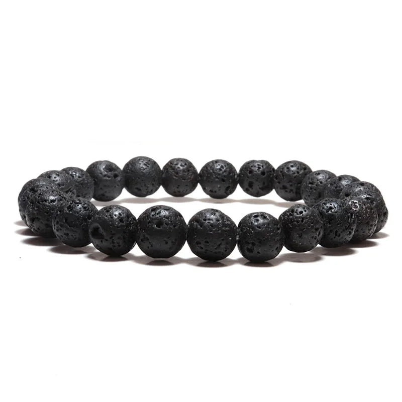 Artifact Meditation Healing Bracelet Men 4mm/6mm/8mm/10mm Tiger Eyes Obsidian Stone Beaded Braslet Father Day Gift Yoga Braclet