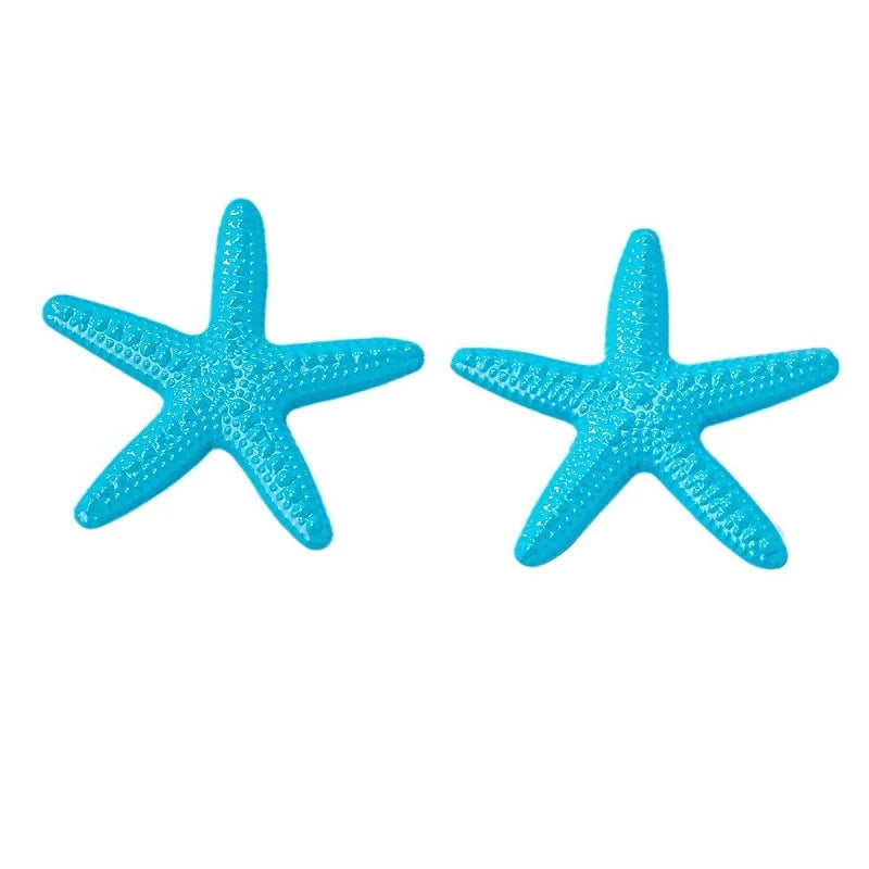 Post Stud Blue Ocean Starfish Texture Earring Women Girls Gifts Fashion Jewelry Accessories Hot Sale Party Gift 2024 New Style