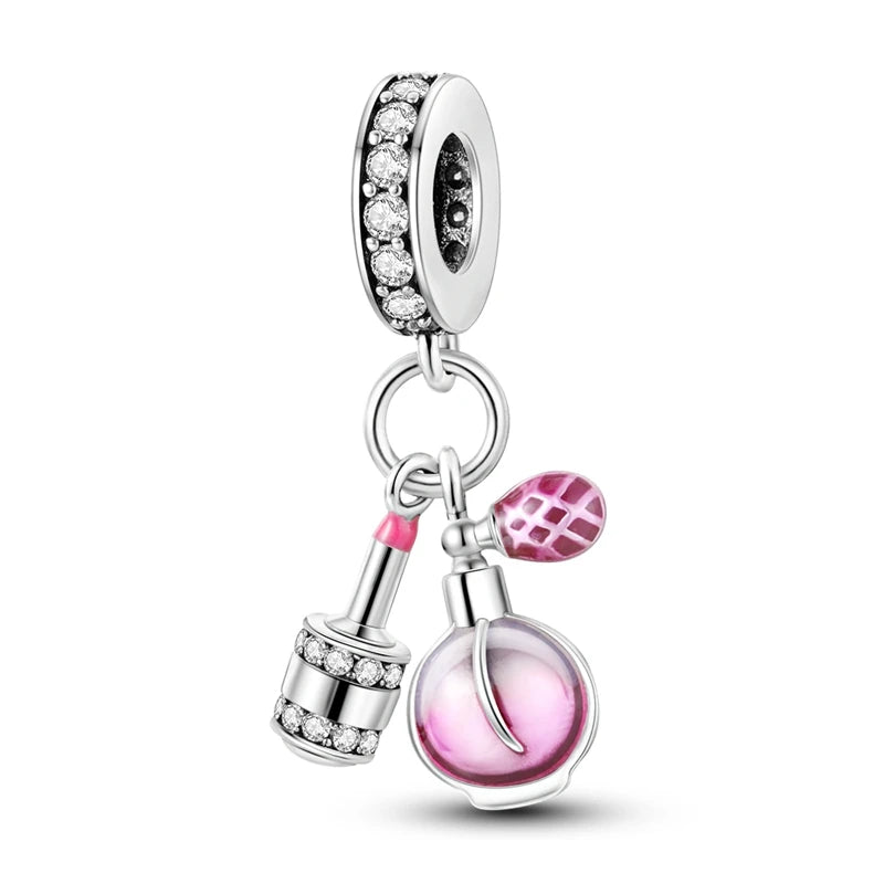 Charm Original 925 Sterling Silver Charms Pendants Love Travel Life DIY Beads for Bracelet Necklace Charms Women Jewelry Making
