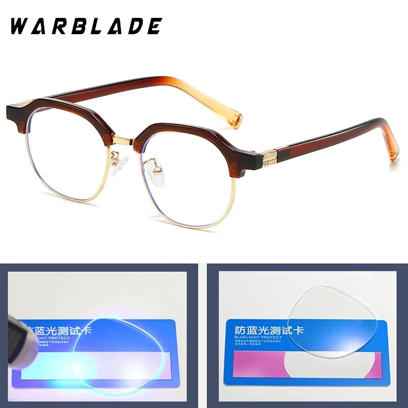 Fashion Anti Blue Light Sun Glasses Men Women Computer Anti Radiation Glasses Outdoor Shades Eyeglasses Round Punk Frame Eyewear