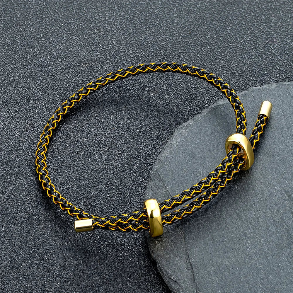 MKENDN Simple Style Men Women DIY Beads Jewelry Non-fading Steel Wire Rope Bracelet Classic Cuff Charm Bracelet for Couple Gifts