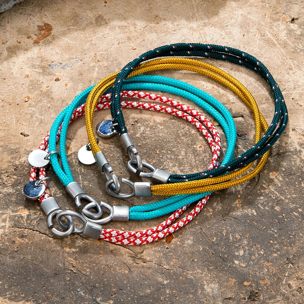 MKENDN Minimalist Style Custom Name Engrave Logo Id Bracelets Couple Handcuffs Cord Bracelet  Menottes Bijoux Gifts