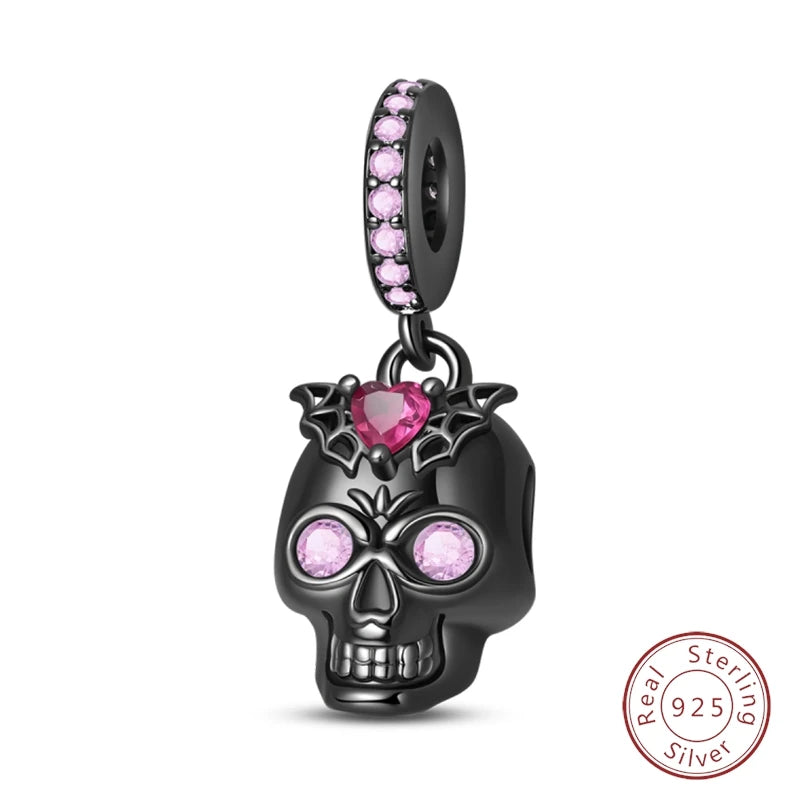 Halloween 925 Sterling Silver Design Charms Beads Pendants Suitable for Original Bracelet DIY Exquisite Making Jewelry