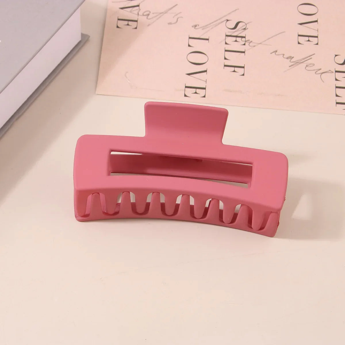 10.5CM Solid Hair Claw Elegant Hairpins Barrette Crab Hair Clips For Women Girls Korean Square Headwear Simple Hair Accessories