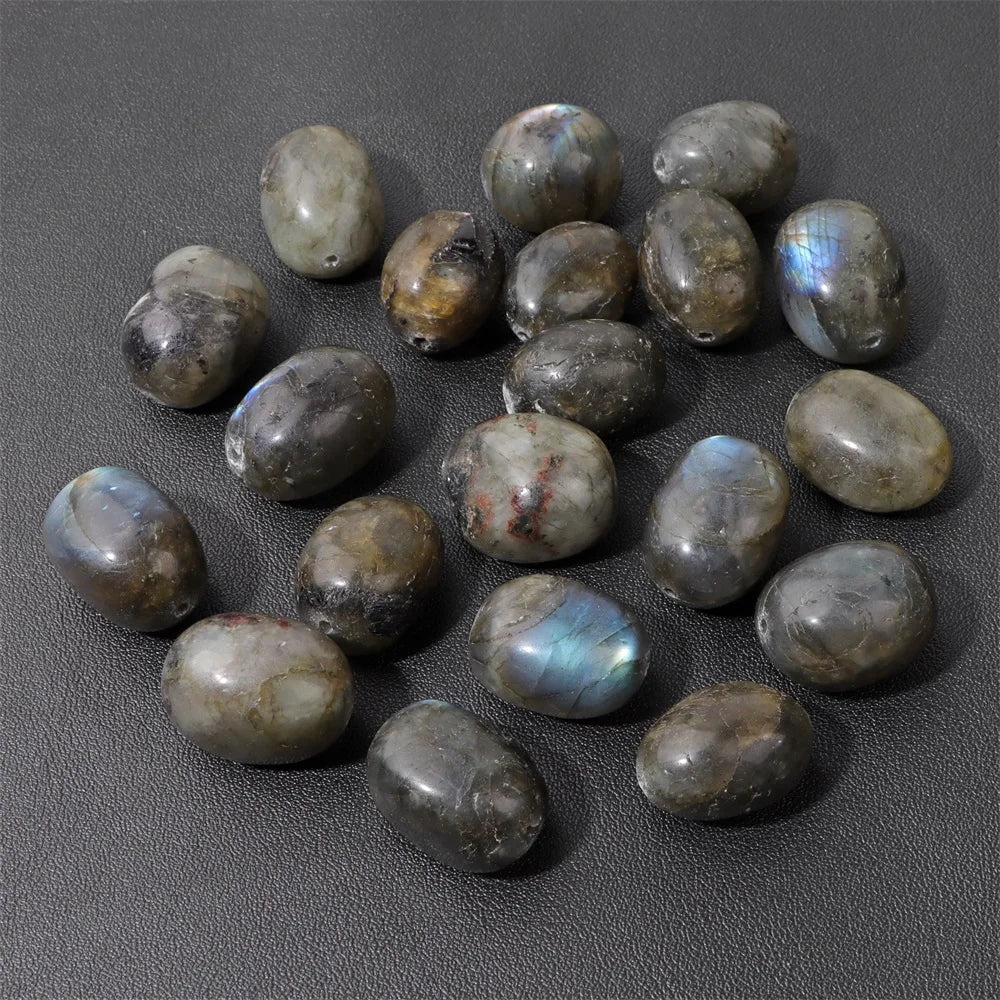 5PCS/lot Natual Stone Beads Oval Irregular Prehnite Quartzs Agat Loose Spacer Charms Bead For Jewelry Making Bracelets Necklace