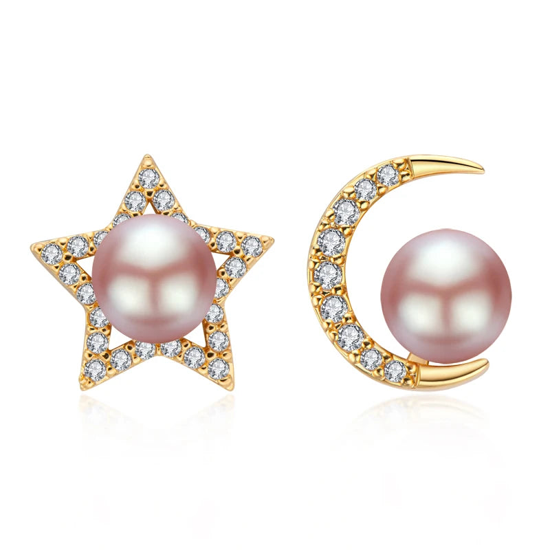 OXTAO 14K Gold Filled 6-6.5mm Natural Cultured Freshwater Pearl Earrings for Women Quality Stud Pearl Earrings Gifts Anniversary