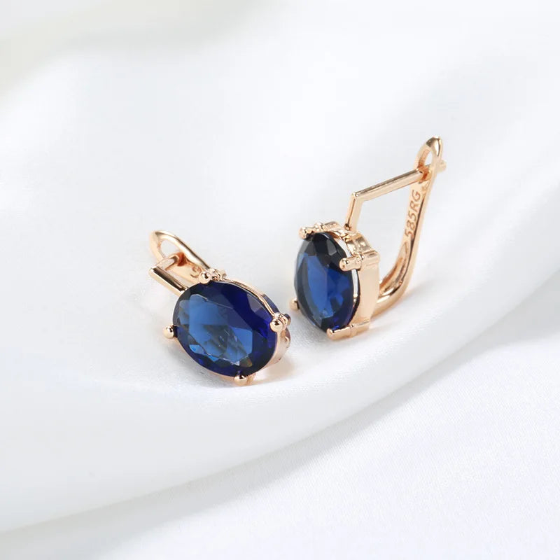 Real 14k Gold sapphire earring for Women To Join Party Peridot Gemstone Anillos De Wedding Diamante Engagement Jewelry - Madeinsea©