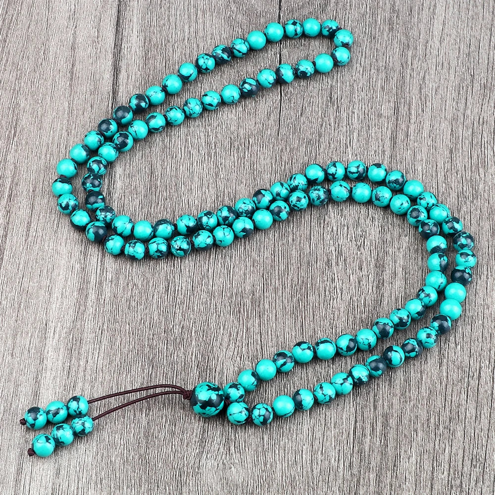 108 Natural Stone Fire Agate Black Onyx Beads Bracelet Necklace Men Multicolor Tiger Eye Necklace Women Malachite Prayer Jewelry