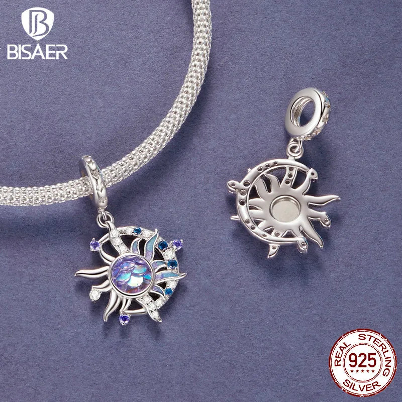 BISAER 100% 925 Argent Sterling Lapin Magique Charm Perle Papillon Hibou Chat Pendentif Fit Femmes DIY Bracelet &amp; Collier Bijoux Fins